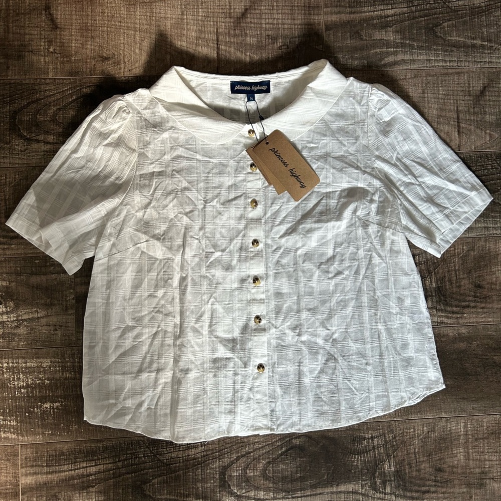 NWT Princess Highway Cindy Blouse White Size AU 16 or US 12
